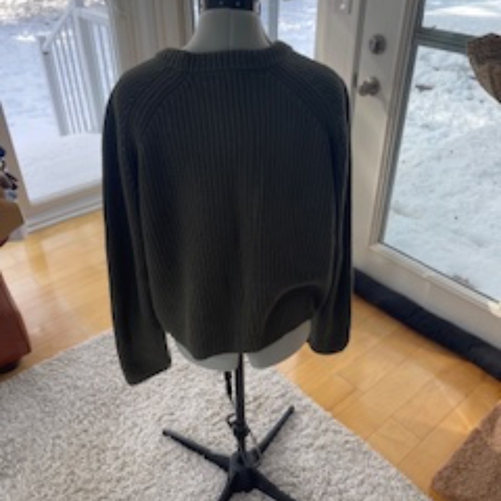 Quince - Green Organic Cotton Crew Neck - L - Picture 4 of 6